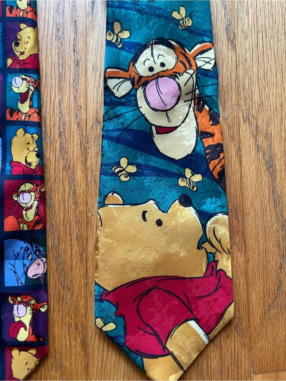 Set of 2 Vintage Winnie the Pooh Character Silk Ties- The Disney Store